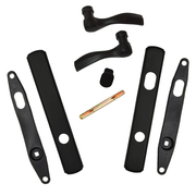 Newbury Black (Matte) Double Door Exterior Trim Set 9214456 Image