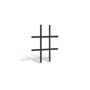 Double-Hung Black Exterior Colonial 3x3 Grille